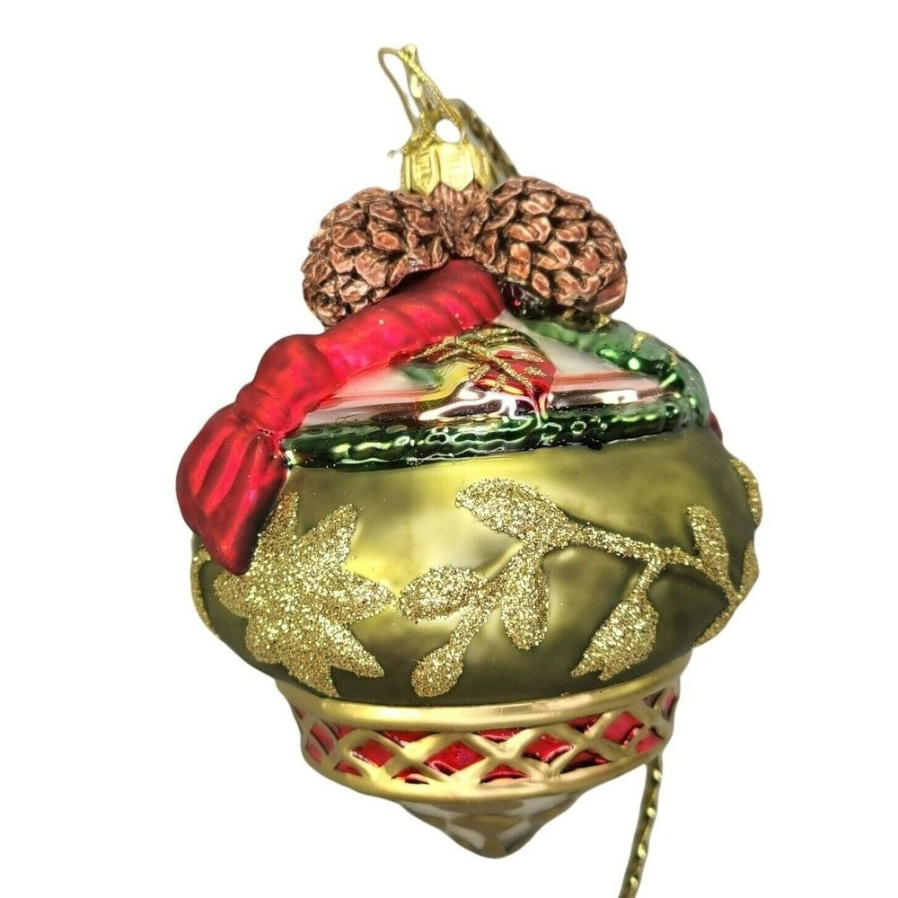 Fitz and Floyd Classics Collection Glass Josn Ball Christmas Ornament Vintage